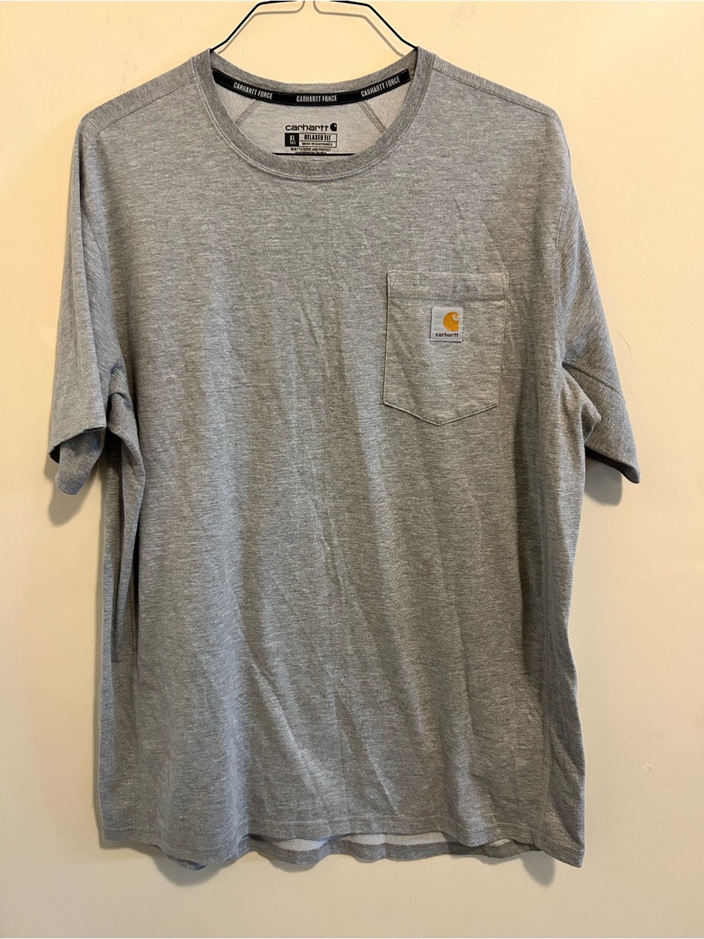 Carhartt Short-Sleeve Pocket Tee in Heather Gray